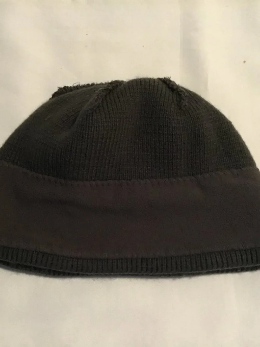 The North Face Beanie Gray Knit Fleece Lined Embroidered Logo Winter Hat Adult